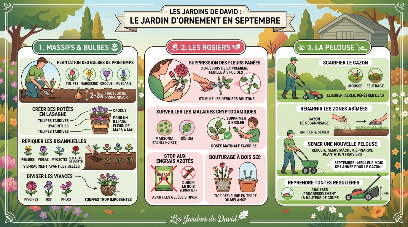 Le jardin d'ornement en septembre